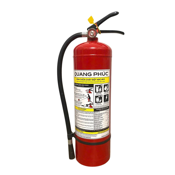Bình chữa cháy Quang Phúc ABC 4kg + Tem lưu thông